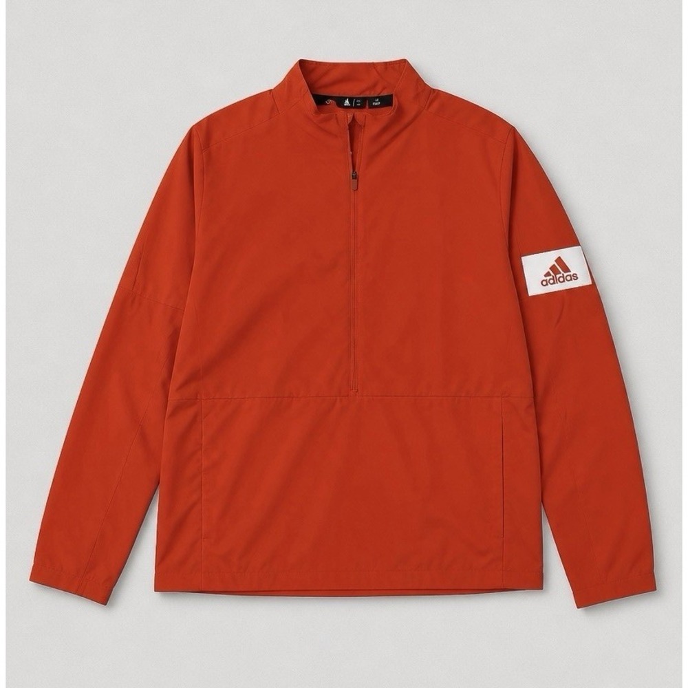 Adidas Men's Climalite Athletic Jacket Shirt Size 2XL Zip Long Sleeve Orange